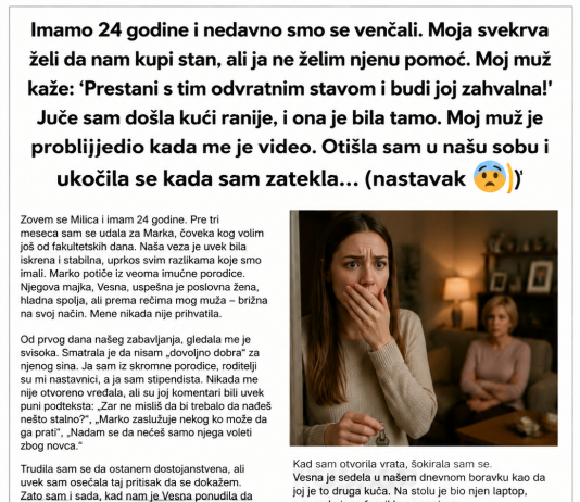 „Moja kontrol-frik svekrva vodi naš brak, a moj muž joj to dozvoljava.“
