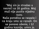 “Moj sin je stradao u nesreći sa 16 godina…”