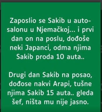 U Njemačkoj je Sakib nedavno postao član jednog auto salona