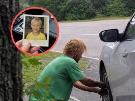 Beskućnik mi je pomogao da promijenim probušenu gumu na ruti 9, na istoj cesti gdje je moj sin nestao prije 20 godina — ono što je ostavio na suvozačevom sjedištu oborilo me na koljena.