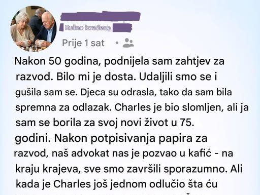 Nakon 50 godina podnjela sam zahtjev za razvod….