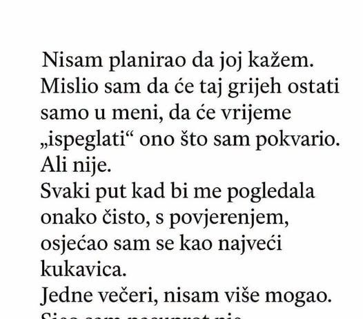 “Priznao SAM ženi da SAM je prevario — Ali njen odgovor me slomio.”