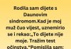 Rodila sam djete sa Daunovim sindromom
