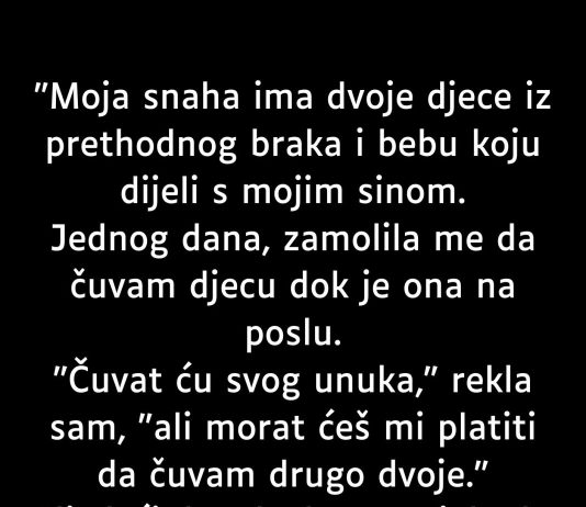 “Moja snaha ima dvoje djece iz prethodnog braka…”