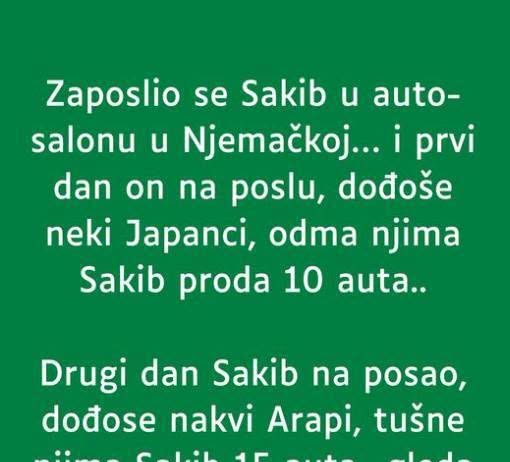U Njemačkoj je Sakib nedavno postao član jednog auto salona