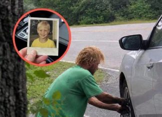 Beskućnik mi je pomogao da promijenim probušenu gumu na ruti 9, na istoj cesti gdje je moj sin nestao prije 20 godina — ono što je ostavio na suvozačevom sjedištu oborilo me na koljena.