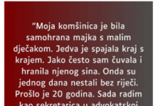 “Moja komšinica je bila samohrana majka s malim dječakom…”