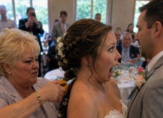 Moja svekrva mi je prišla s leđa na dan mog vjenčanja i odsjekla kosu, tvrdeći da je to „porodična tradicija“. Ali moj suprug je uradio nešto zbog čega je vrlo brzo požalila svoj postupak. 😰😨