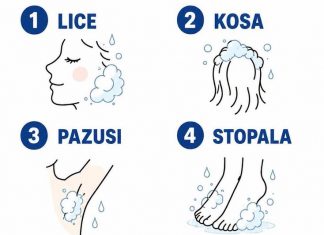 Šta prvo perete pod tušem?