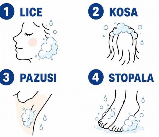Šta prvo perete pod tušem?