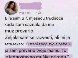 U sedmom mjesecu trudnoće saznala sam da me muž prevario….