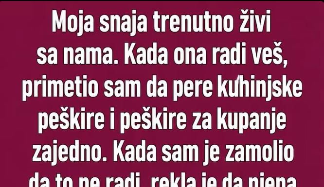 Moja snaha….