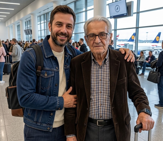 Na aerodromu sam pomogao starijem čoveku — a nekoliko trenutaka kasnije uzeo je moj telefon i pozvao policiju… Kada sam saznao razlog, ostao sam bez reči