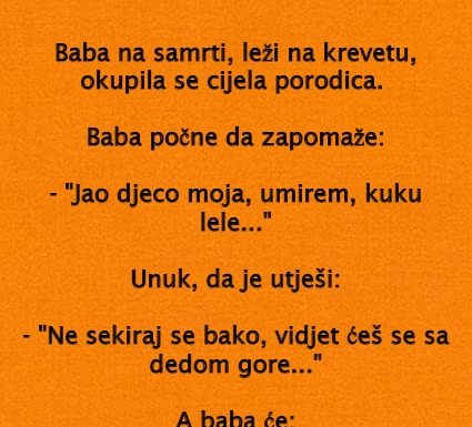 VIC DANA: Baba na samrti